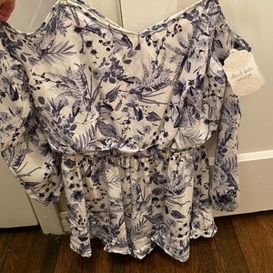 NWT Blue and white floral Altar’d State Romper